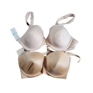 Lot Of 2 Women's Bras Size 40C Auden 5 Ways to Wear Paramour